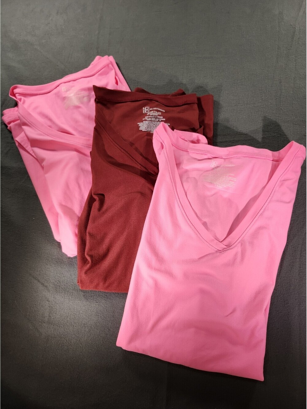 No Boundaries Womens Bundle Of XL (15-17) Pink/Rust-Red Super Soft Athletic 046